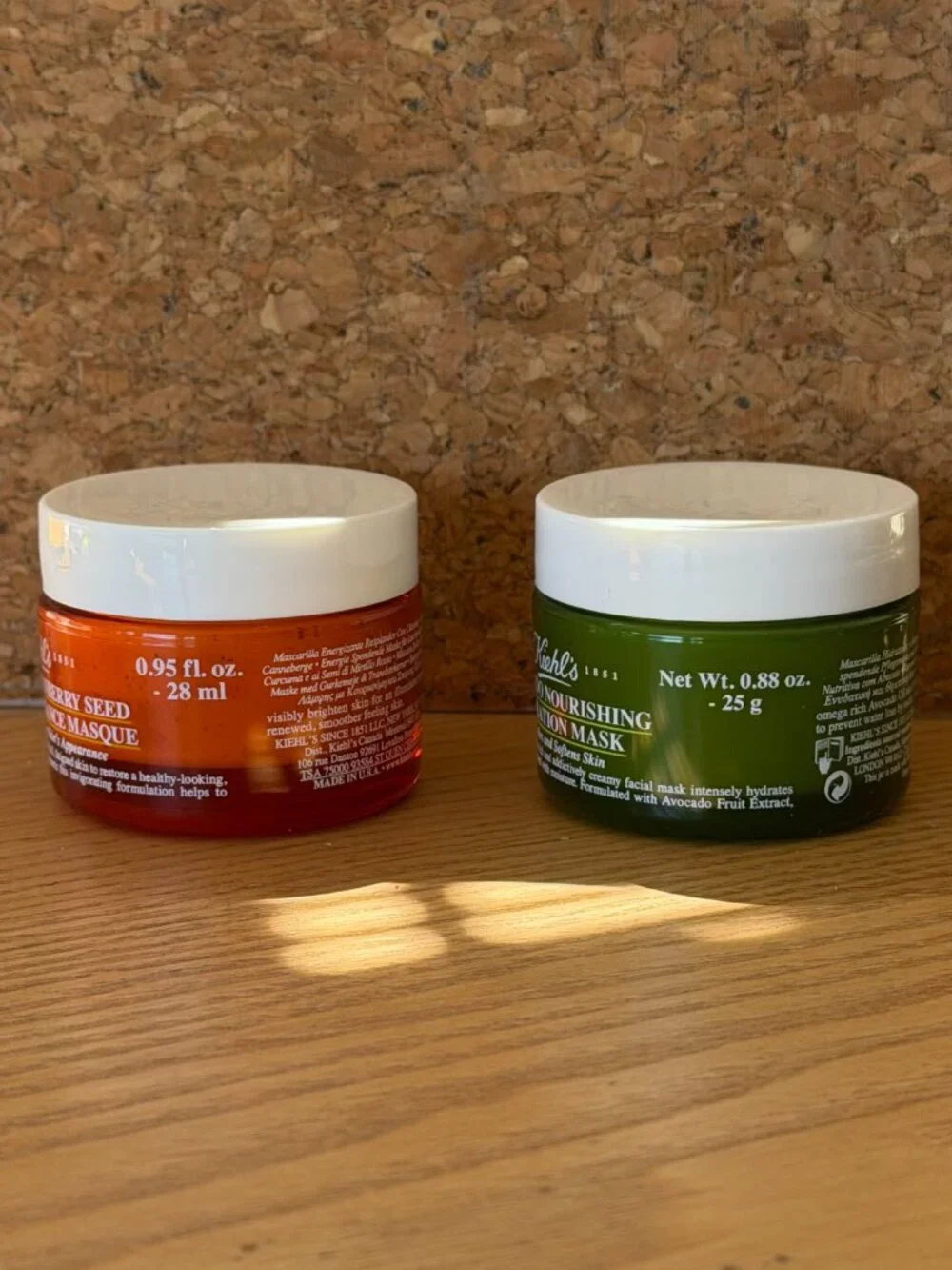 Kiehl’s Mask Duo: Turmeric & Cranberry + Avocado Hydration Masks 0.95oz